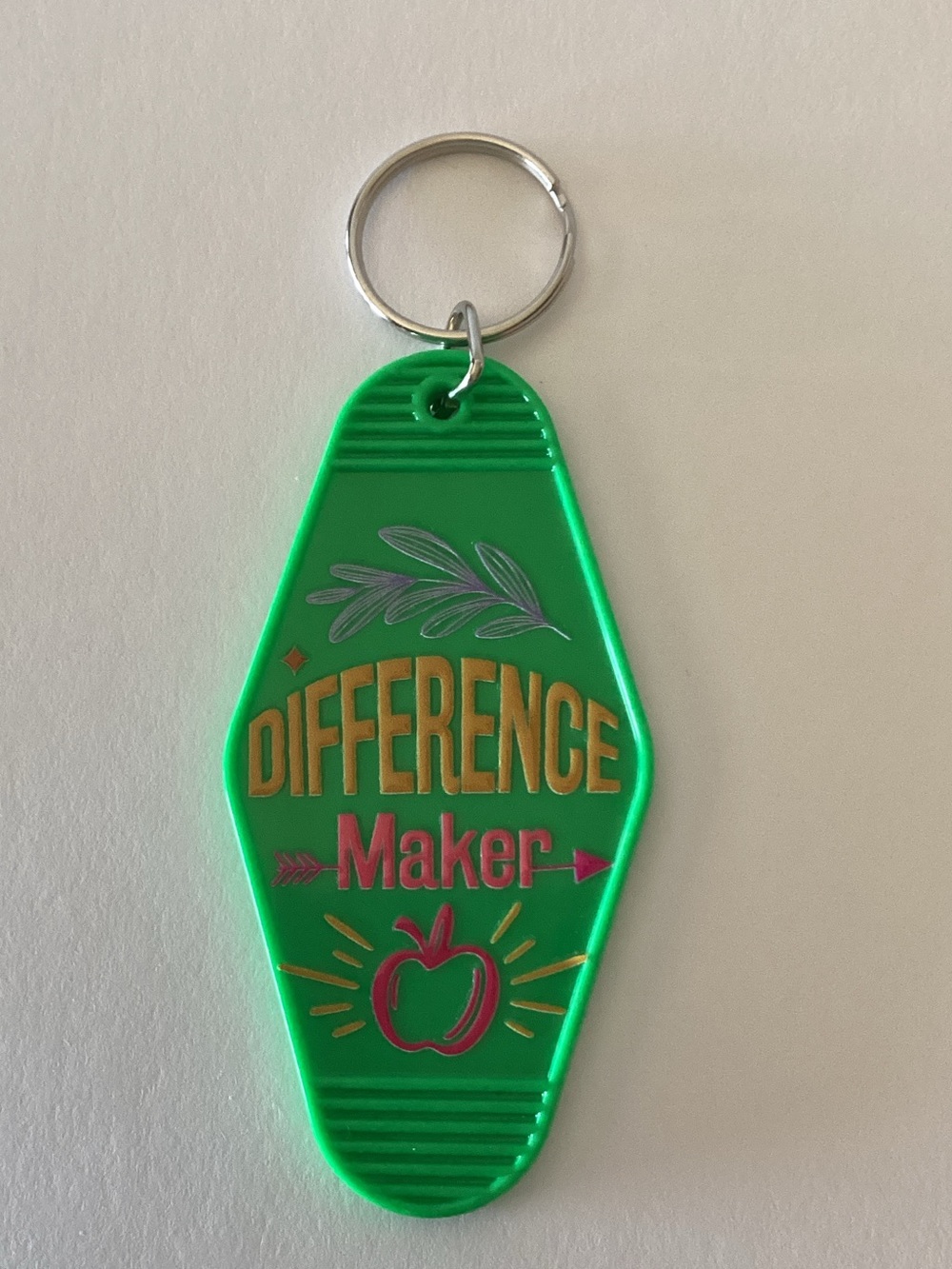 Green "Difference Maker" Keychain